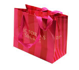 custom printed striped paper shopping bags manufacturer with handle