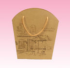 custom brown craft paper carrier bags packaging bulk with  hemp rope handle supplier