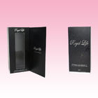 custom foldable black magnetic paper box with lid paper box with pvc window
