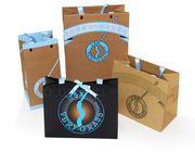 custom eco-friendly full color paper bags printing with embossed logo for retail