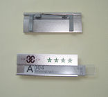 custom white plastic name badges with safety pin conference name tags factory