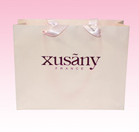 custom eco-friendly paper shopping bag with cotton rope manufacturer