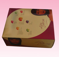 custom luxury CMYK color folded paper box with sleeve for cupcake