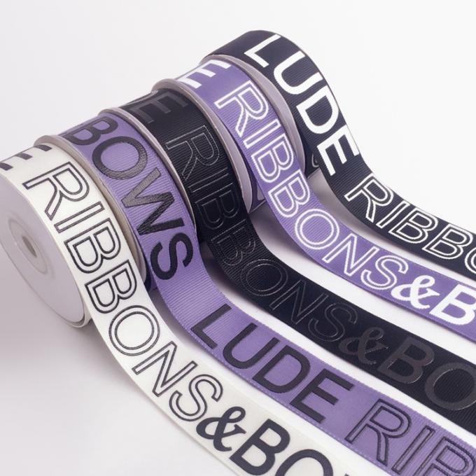 custom luxury satin ribbon with logo printing in roll for sale manufacturer
