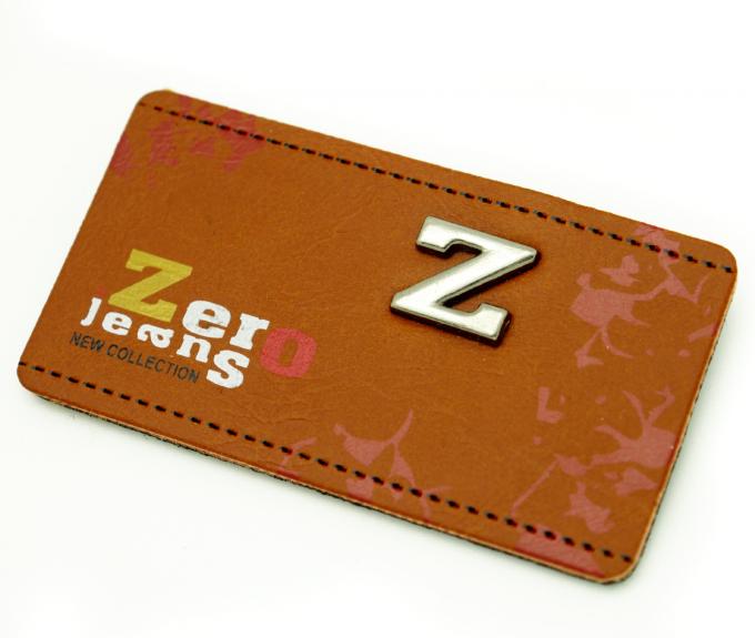 custom embossed leather labels leather luggage tags manufacturer with logo
