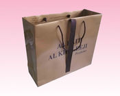 custom mini brown paper packaging bags with paper twist handles factory