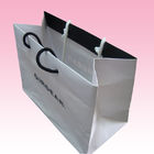 custom white cosmetic paper bag packaging supplier with cotton handles