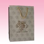 custom white cosmetic paper bag packaging supplier with cotton handles