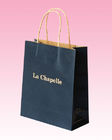custom blue paper merchandise bags printing manufacturer with full color