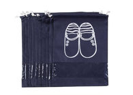 custom non woven drawstring shoes bags wholesale manufacturer with window