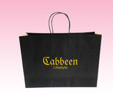 custom recycled black paper gift bags wholesale with cotton ropes company