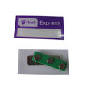custom luxury wood material engraved magnet name badges manufacturer for sale