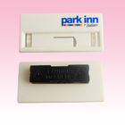 restaurant name tags plastic id badge holder with logo printing insert paper