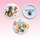 custom cheap 1 inch pinback button badge printing supplies name badges size
