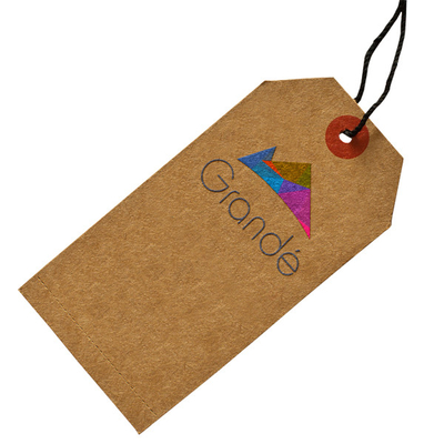 custom recycled kraft paper hang swing tags boutique hang tags for sale manufacturer