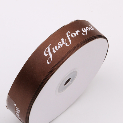 custom luxury satin ribbon with logo printing in roll for sale manufacturer