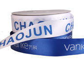 custom cheap blue christmas Polyester satin ribbon sale with logo factory