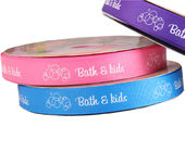 custom printed double sided satin ribbon in bulk with your design manufacturers