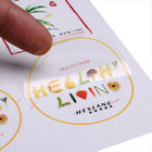 custom clear PVC  PET sticker circle adhesive label with design printing company