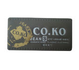 custom embossed leather labels leather luggage tags manufacturer with logo