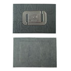 apparel genuine leather label stamped tags black leather patch logo factory