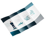 custom full color four fold leaflet large poster printing service design factory