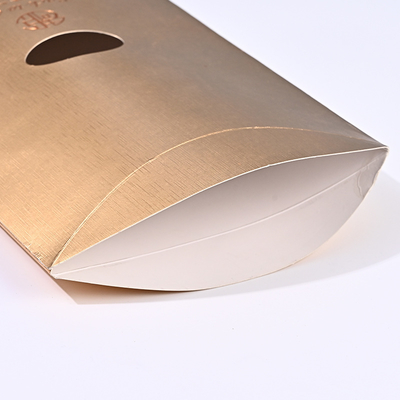 Gold Paper Pillow Boxes With Custom Hot Foil Logo – Luxury Gift Packaging For Small Business & Retail
