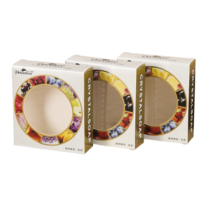 Custom Recycled Paper Soap Packaging Boxes With PET/PVC Window – Wholesale Printed Boxes