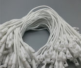 custom cheap white plastic seal String hang tag with bullet clasp manufacturer