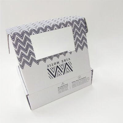 Custom Printed E-Flute Corrugated Mailer Boxes with Window | Foldable Shipping Box Packaging