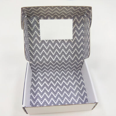 Custom Printed E-Flute Corrugated Mailer Boxes with Window | Foldable Shipping Box Packaging