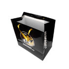 Custom Printed Recycled Paper Packaging Bag with Gold Foil Logo Manufacturer