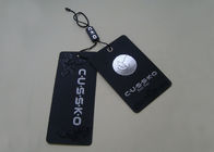 Custom Recycled Paper Clothing Jeans Hang Tags with Spot UV Emboss Silver Foil