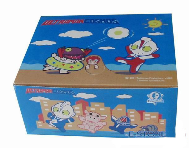 custom square paper box template manufacturer with full color printing for toy