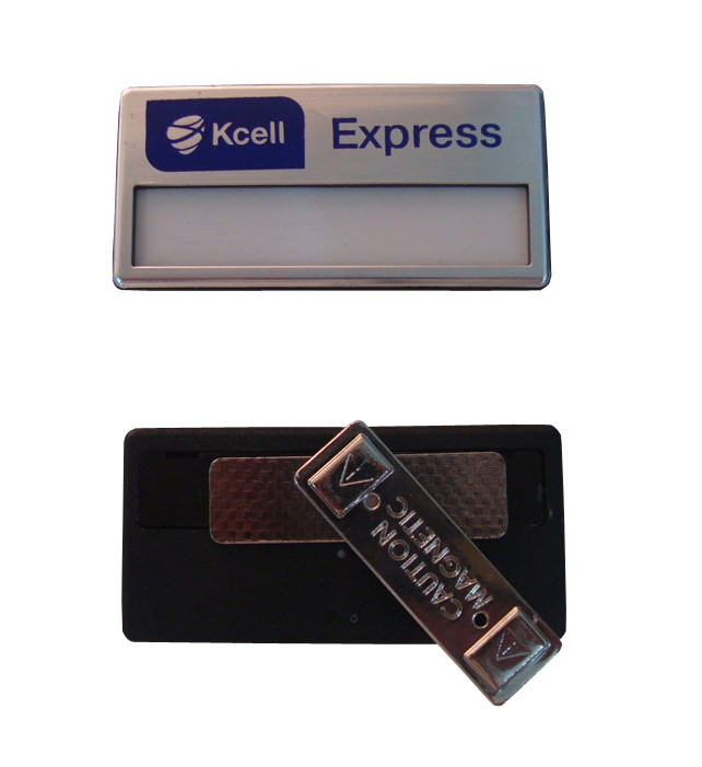 custom metal magnetic name tags holders hanging name badges with logo supplier
