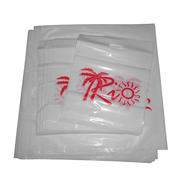 custom order reusable white plastic t shirt bags gift bag printing for sale