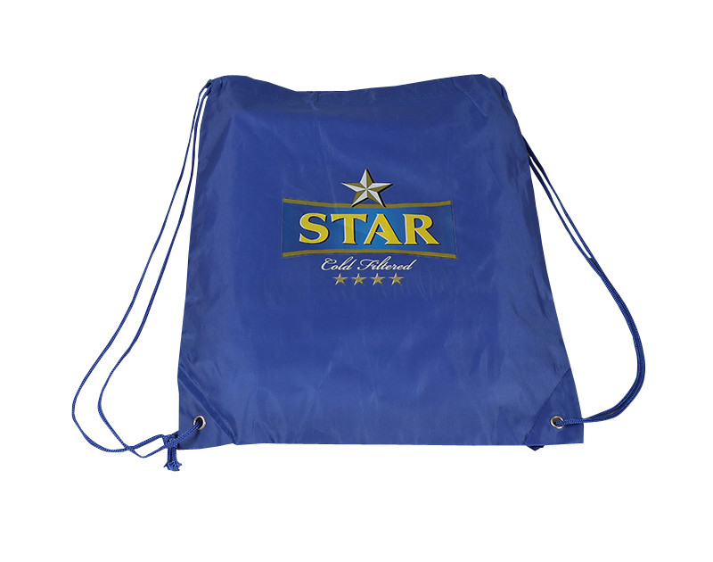 custom 210D Polyester woven drawstring bags with logo printing manuracturer