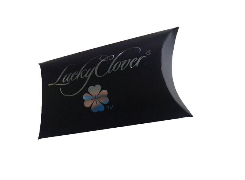 Custom Paper Black Pillow Box With Silver Foil Stamping Logo – Luxury Printed Packaging Manufacturer