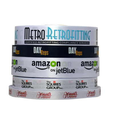 custom printed double sided satin ribbon in bulk with your design manufacturers