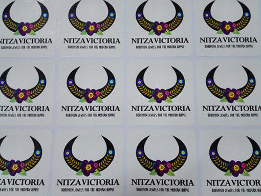 custom printing bulk adhesive sticker with glossy Lamination Finish manufacturer