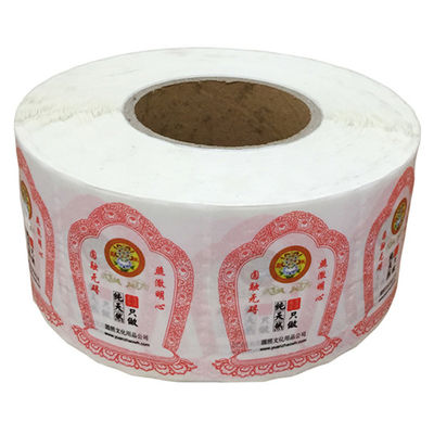 custom artpaper self-adhesive label sticker with design printing in roll factory