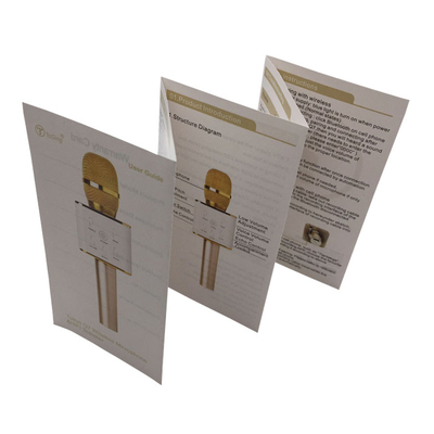 custom full color four fold leaflet large poster printing service design factory